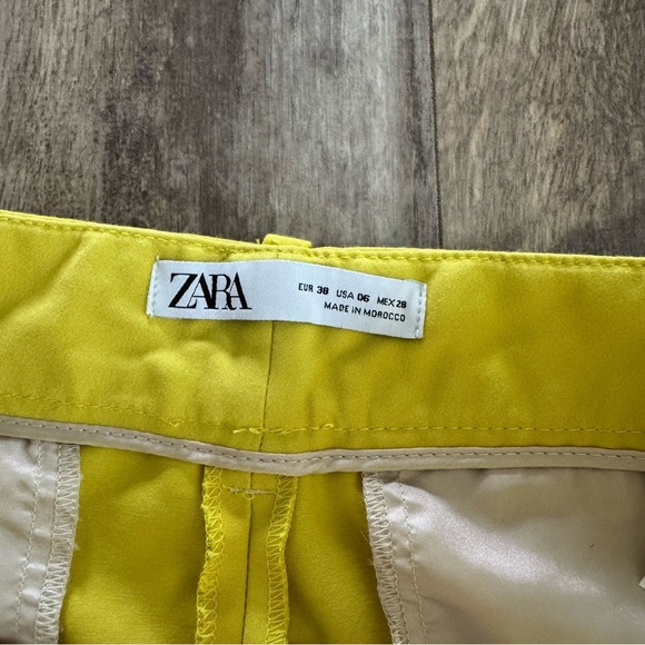 Zara Ponte Dress Pants Yellow Pants - Picture 4 of 5